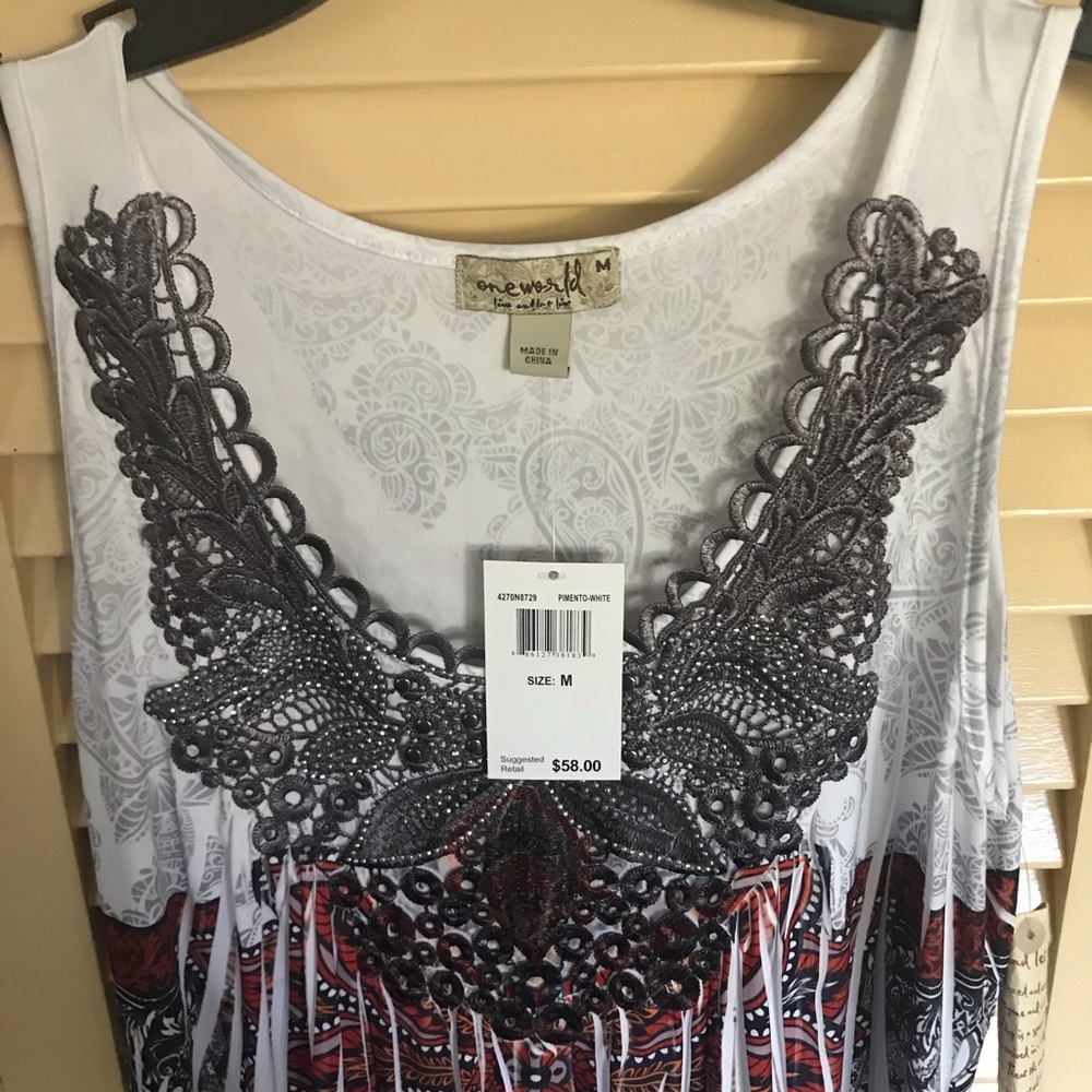 One World Multi Color Dress SZ M, NWT